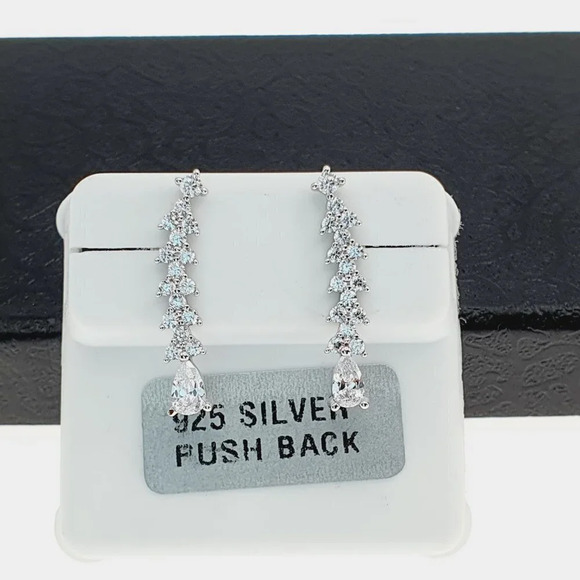 925 sterling silver luxury CZ earrings for women/girls, Best forRJUS2204 - Picture 8 of 9